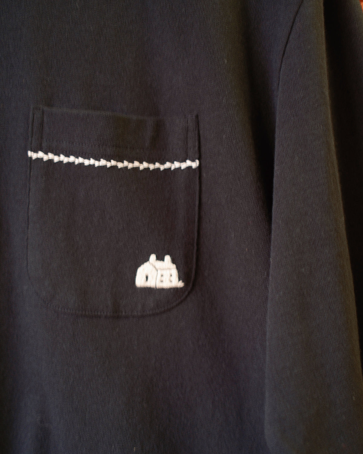 Hand-embroidered Long Sleeve Black