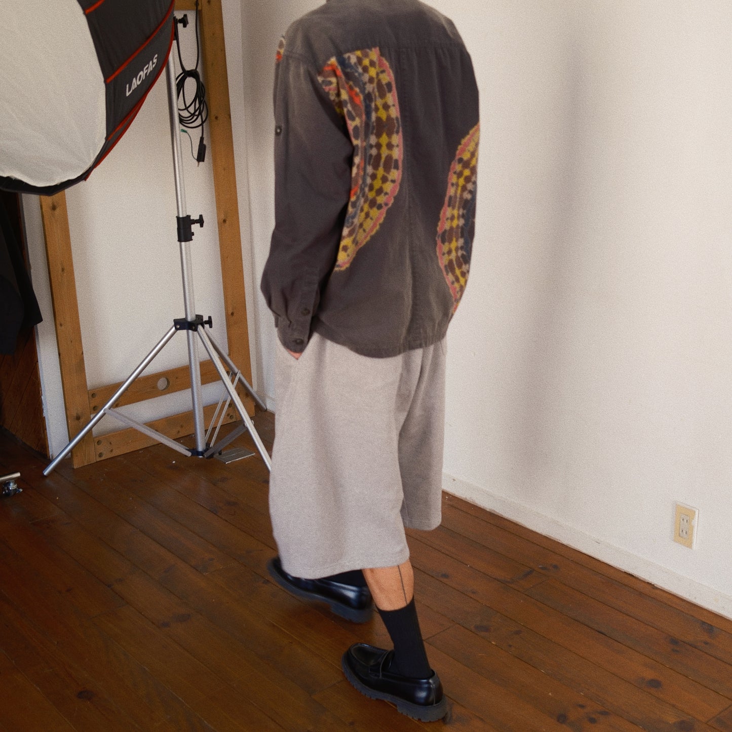 Tie-Dye Military Shirt  Black