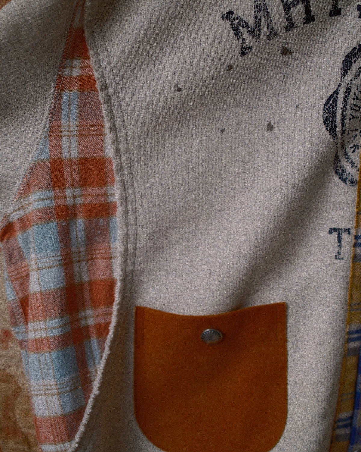 Vintage-finished Sweat Cardigan Oatmeal