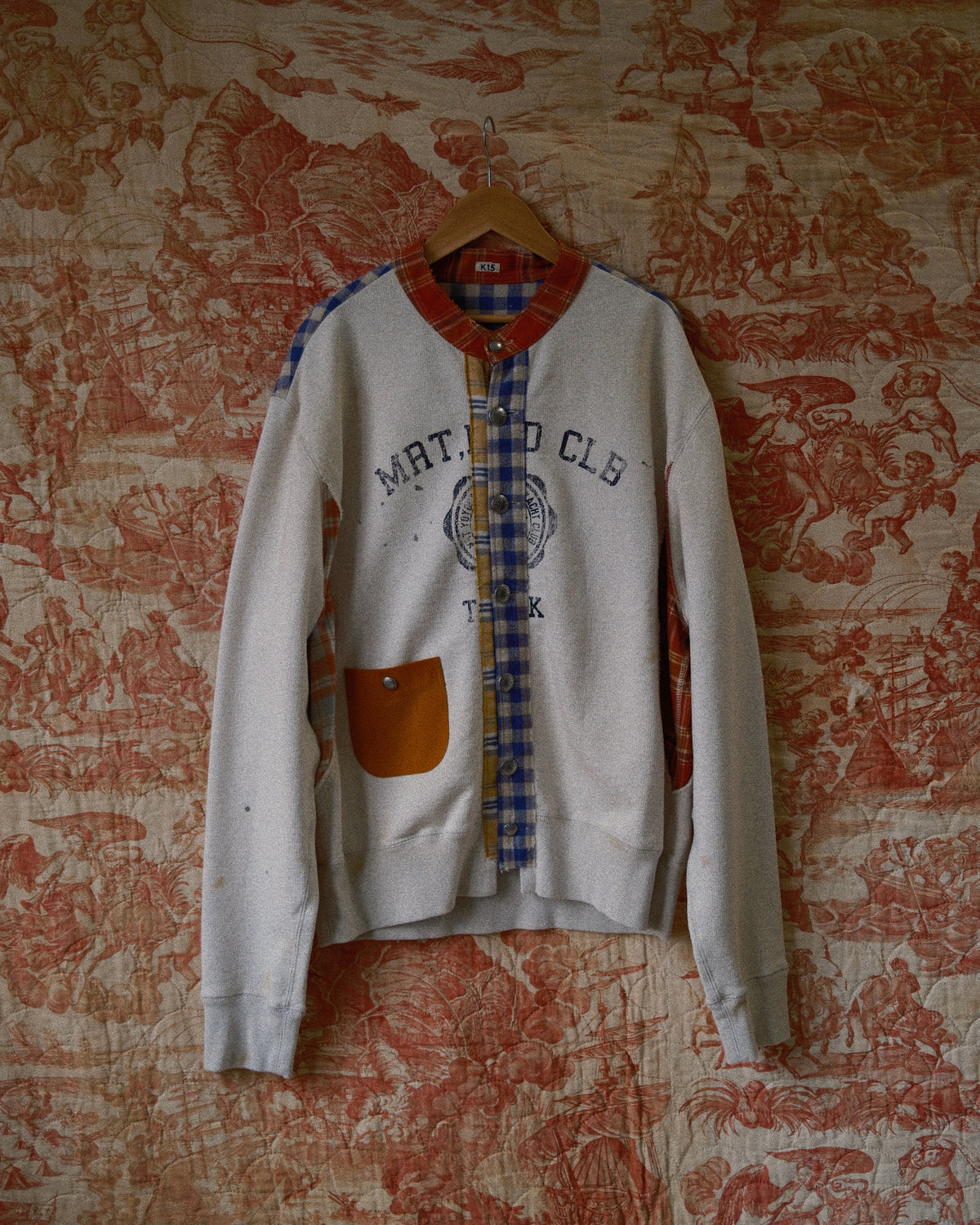 Vintage-finished Sweat Cardigan Oatmeal