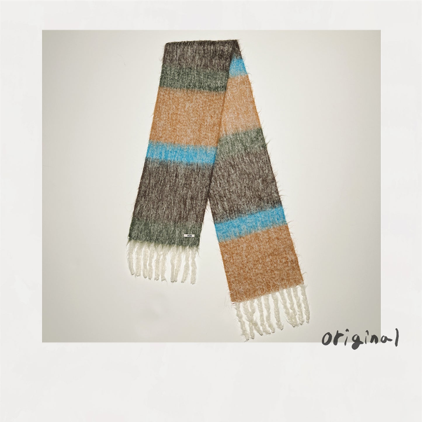 Color-block scarf Brown