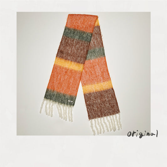 Color-block scarf Orange