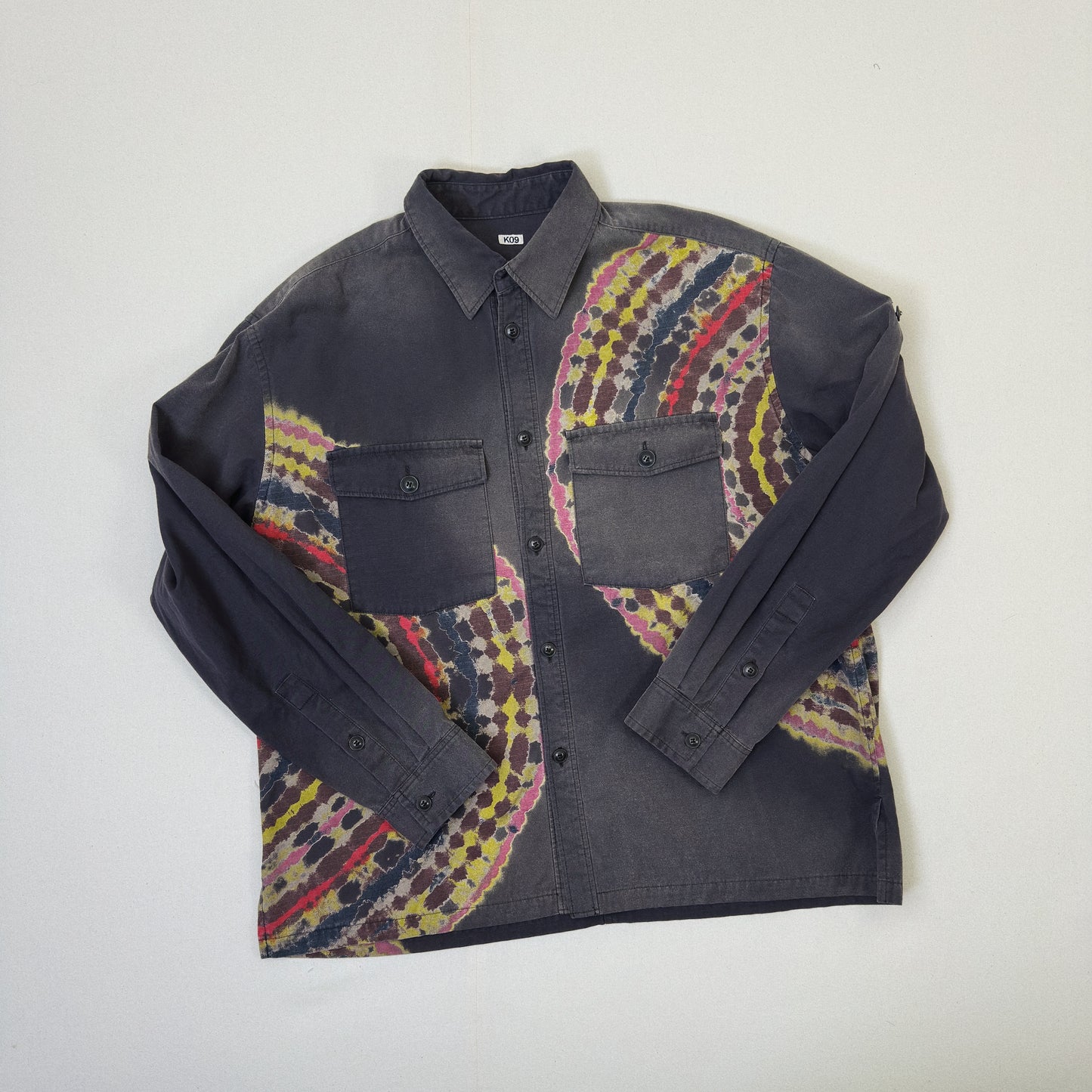 Tie-Dye Military Shirt  Black