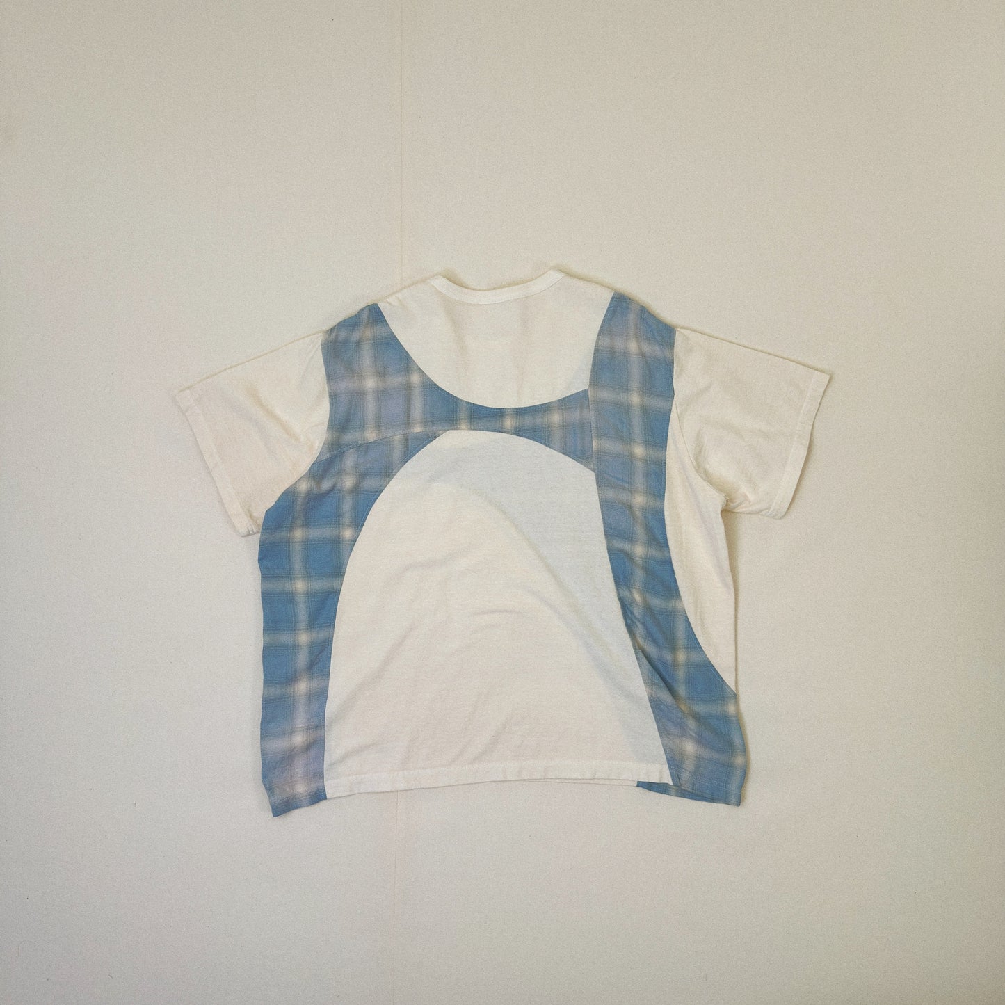 Pachworked Faded T Shirt  Oatmeal