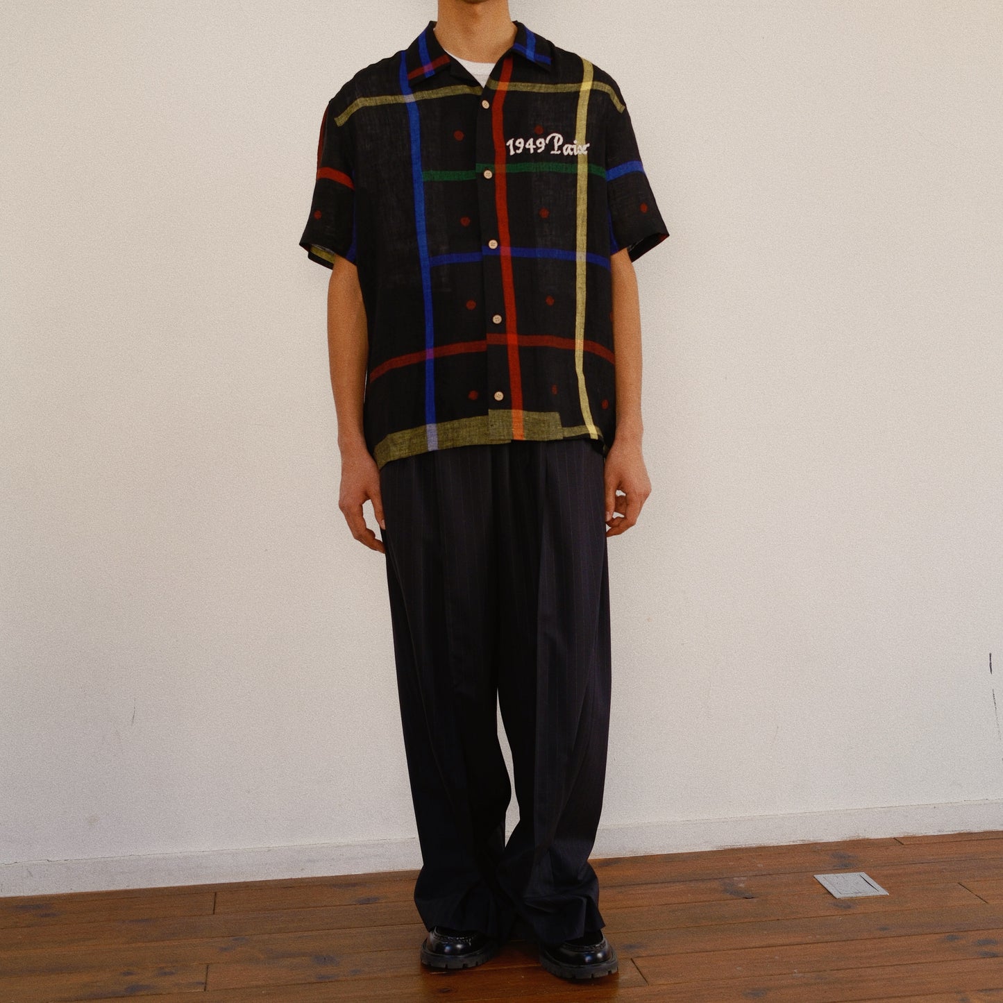 Embroidered Jamdani Shirt Black