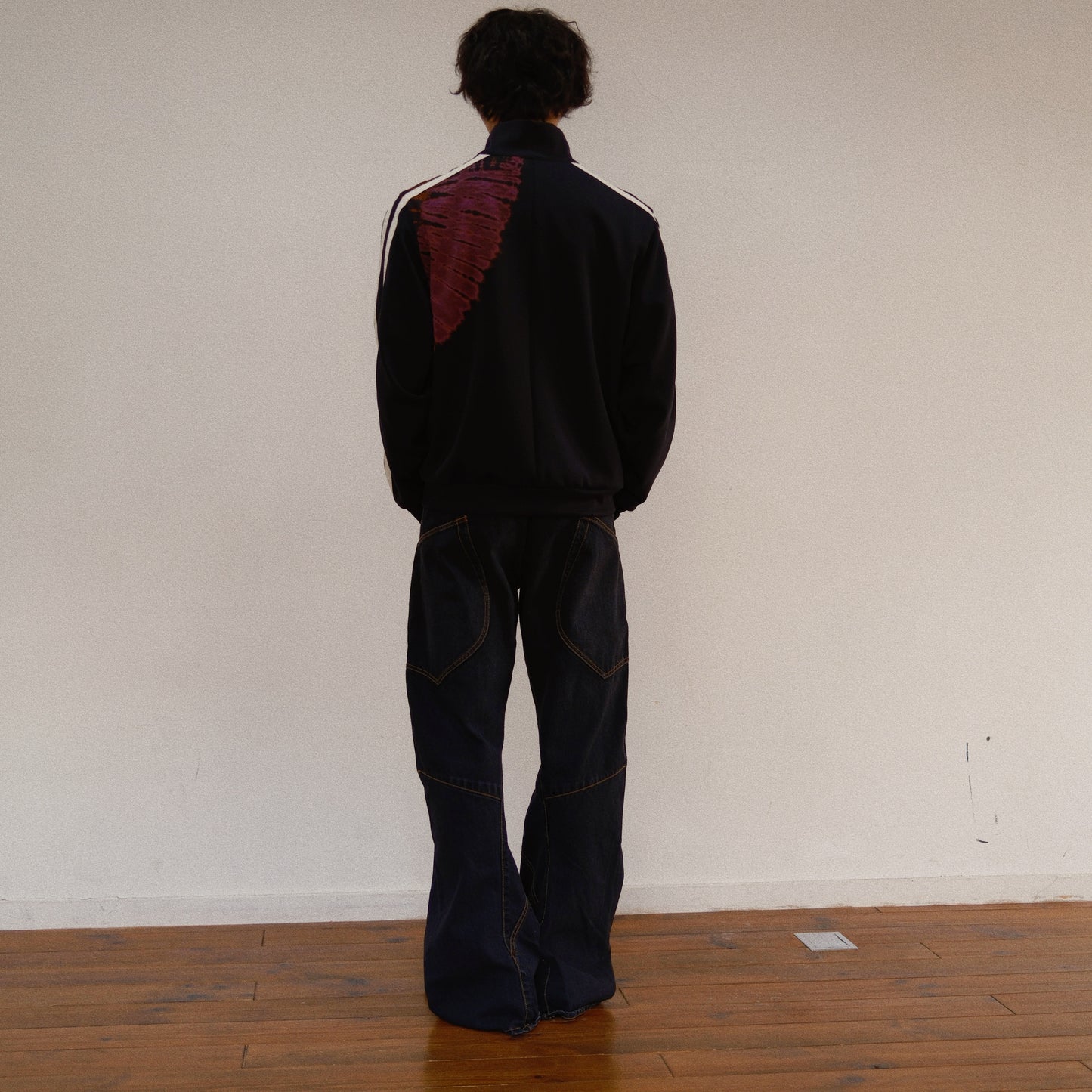 Tie-Dye Track Jacket  Black