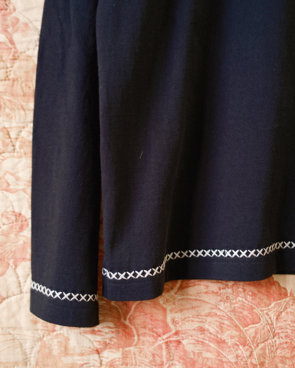 Hand-embroidered Long Sleeve Black