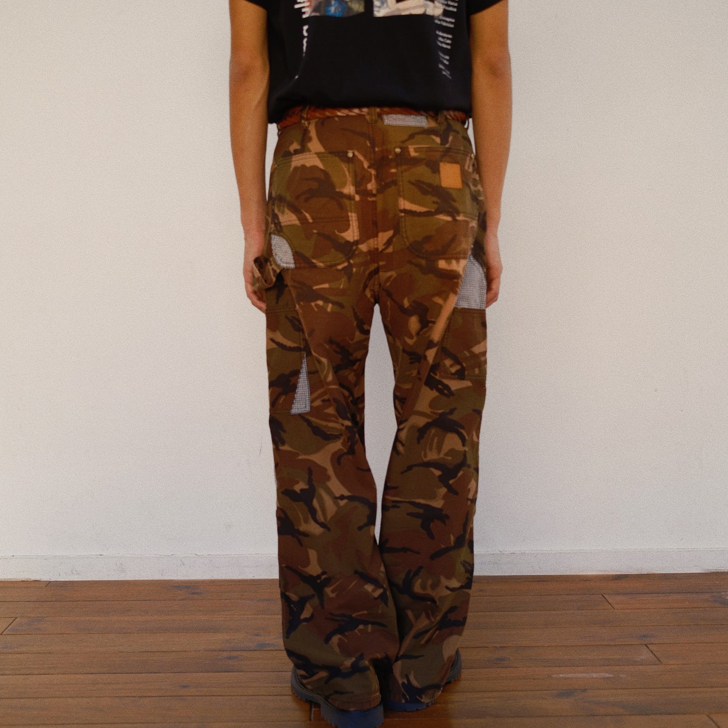 Patchworked Camo Pants　Black