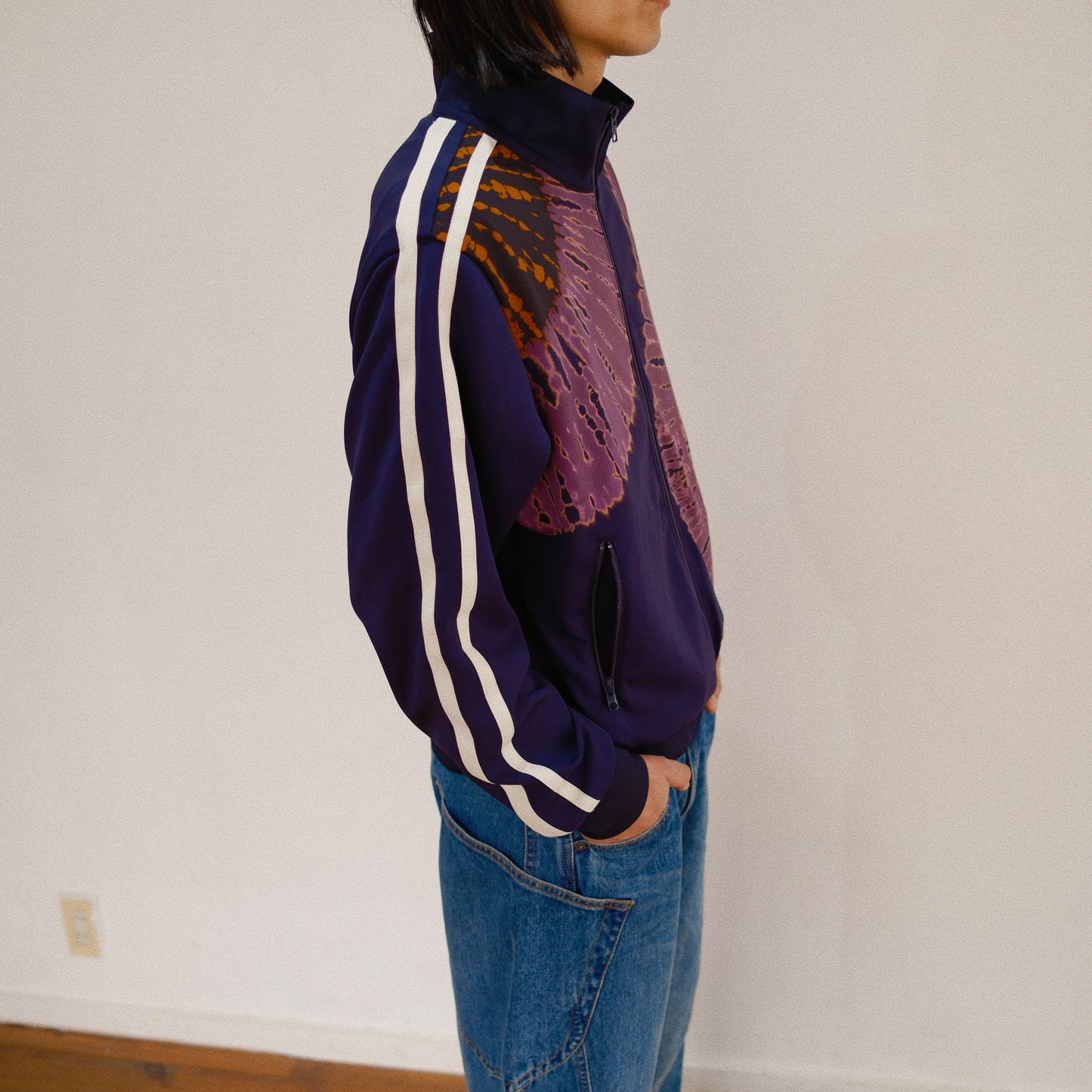 Tie-Dye Track Jacket  Navy