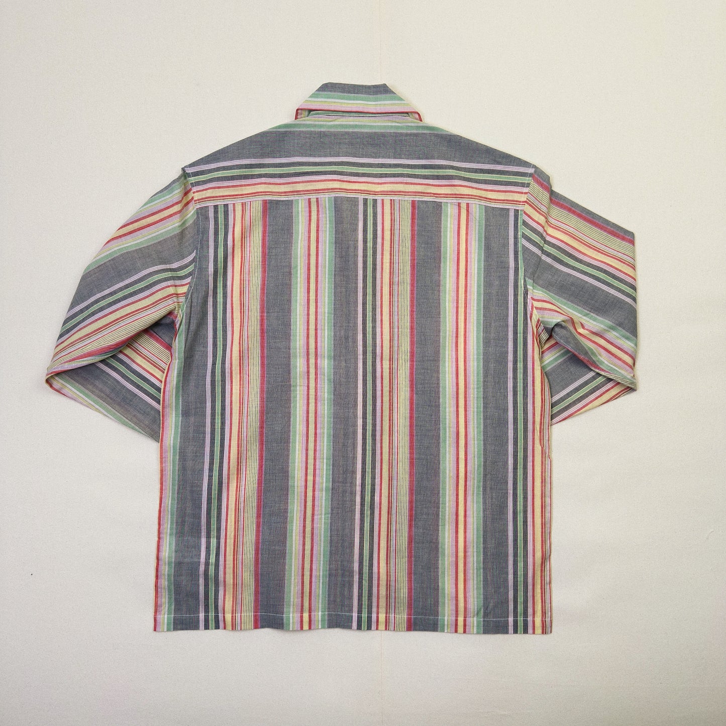 Hand-Embroidered Stripe Shirt  Black