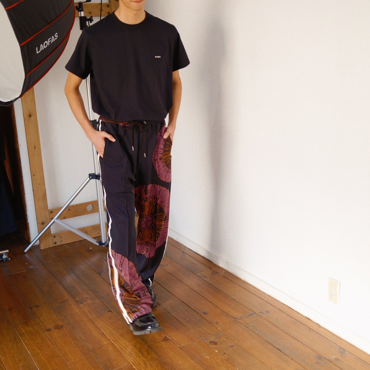 Tie-Dye Track Pants Black p-03