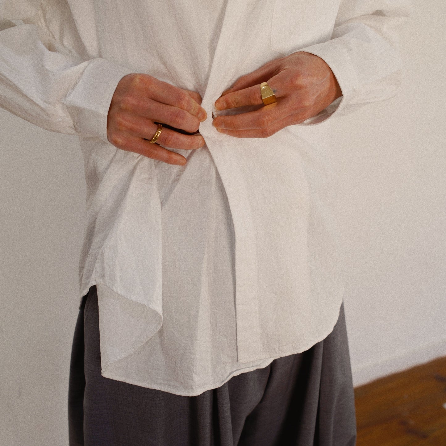 Asymmetric Shirt White