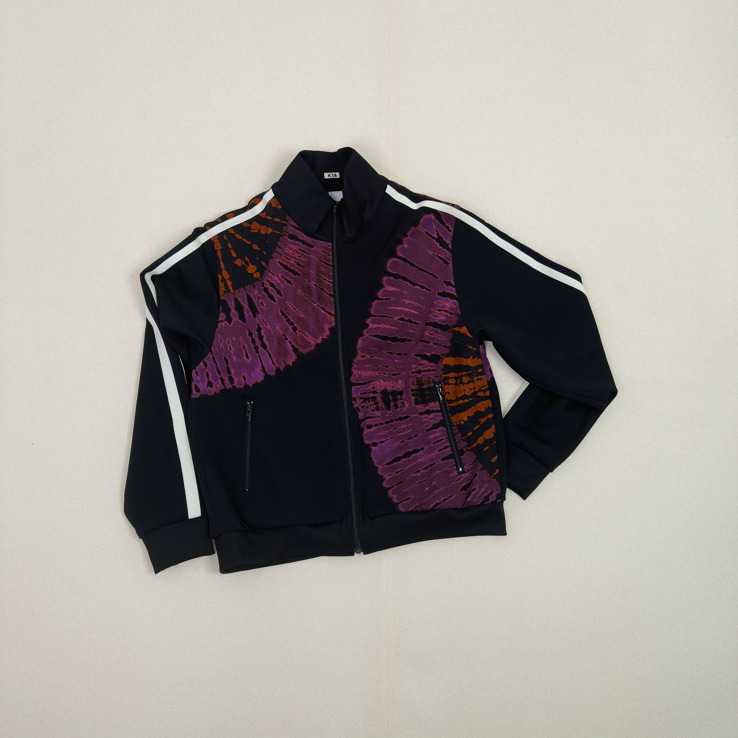 Tie-Dye Track Jacket  Black