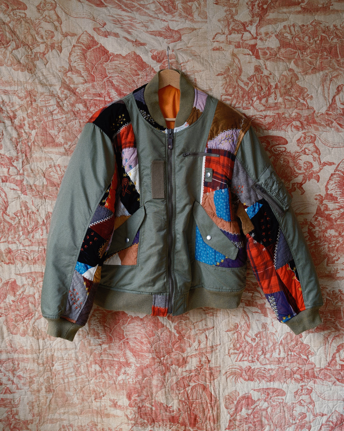 Quilt bomber jacket Khaki