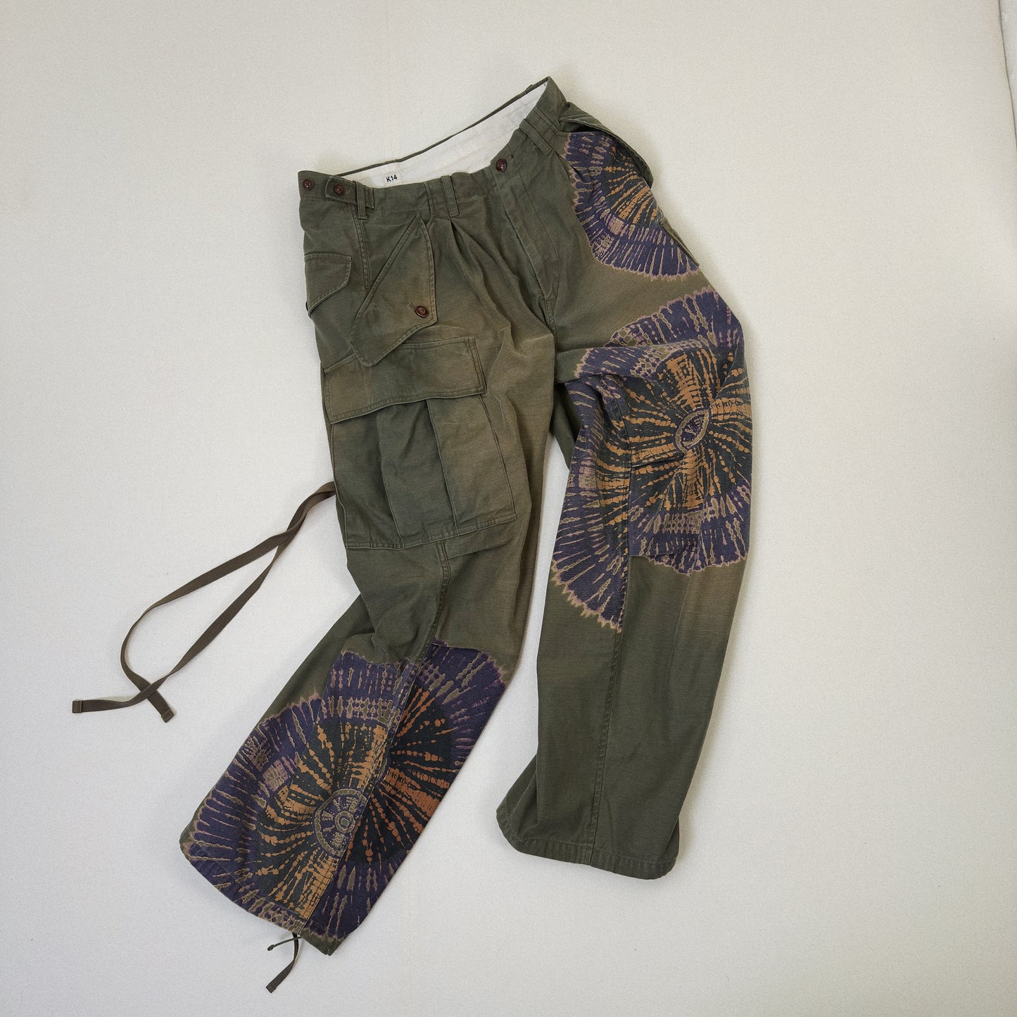 Tie-Dye Military Pants  Khaki