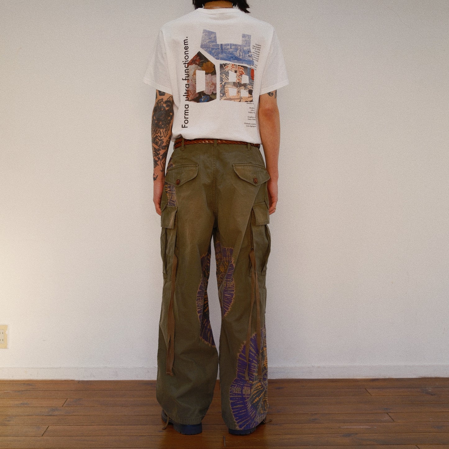 Tie-Dye Military Pants  Khaki
