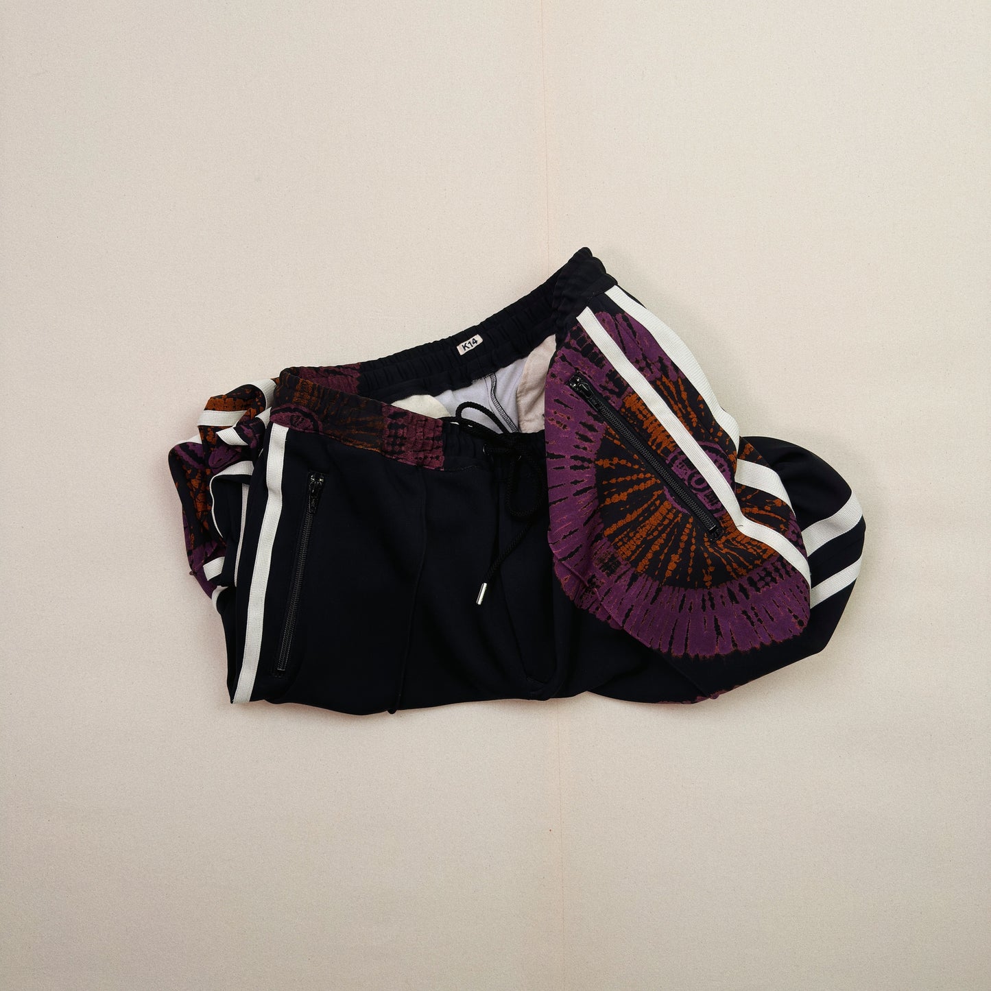 Tie-Dye Track Pants Black p-03