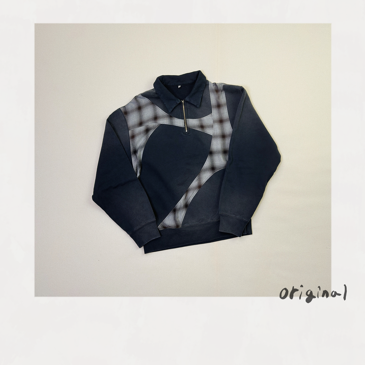 Pachwoked Half-Zip Sweatshirt Black