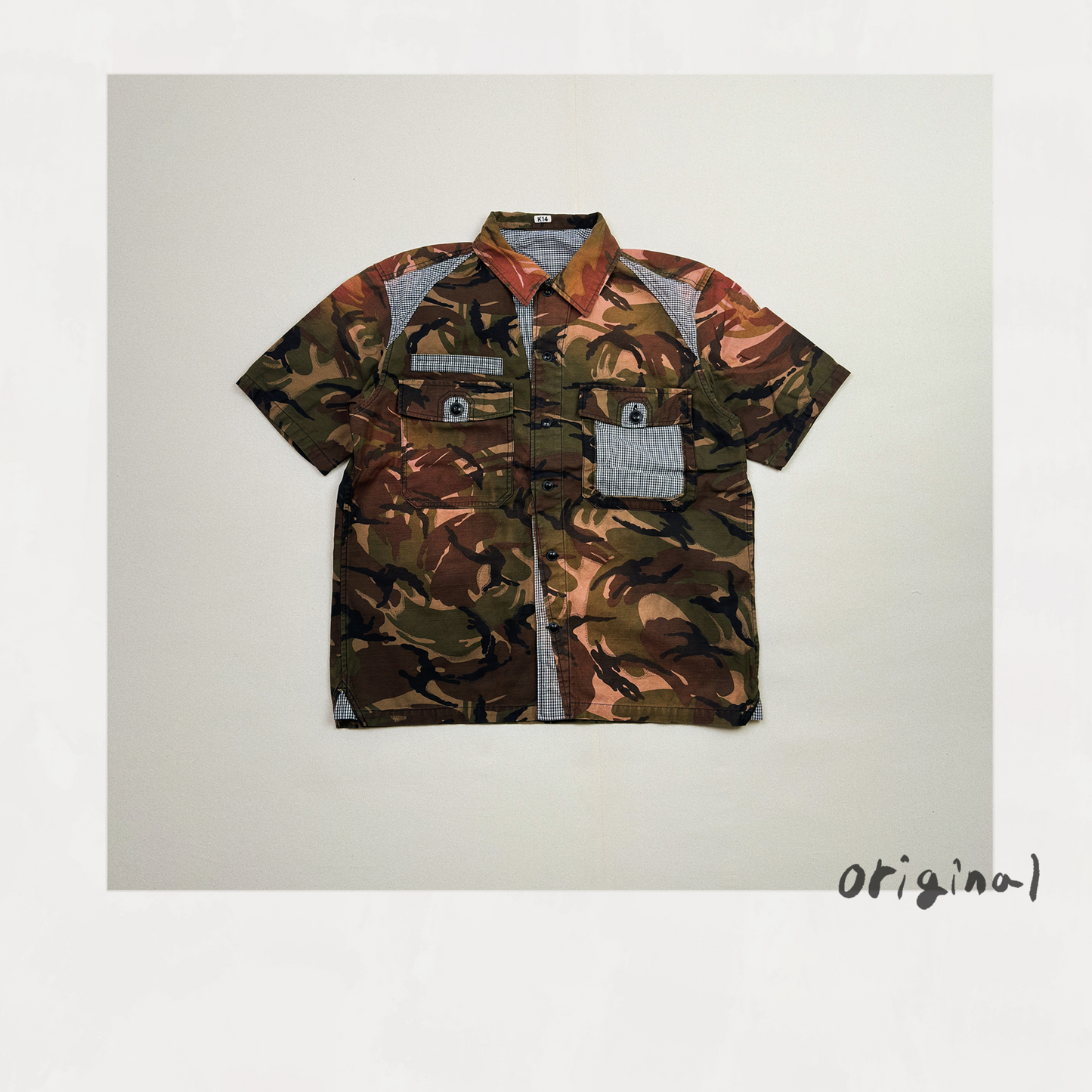 Patchworked Camo Shirt Black
