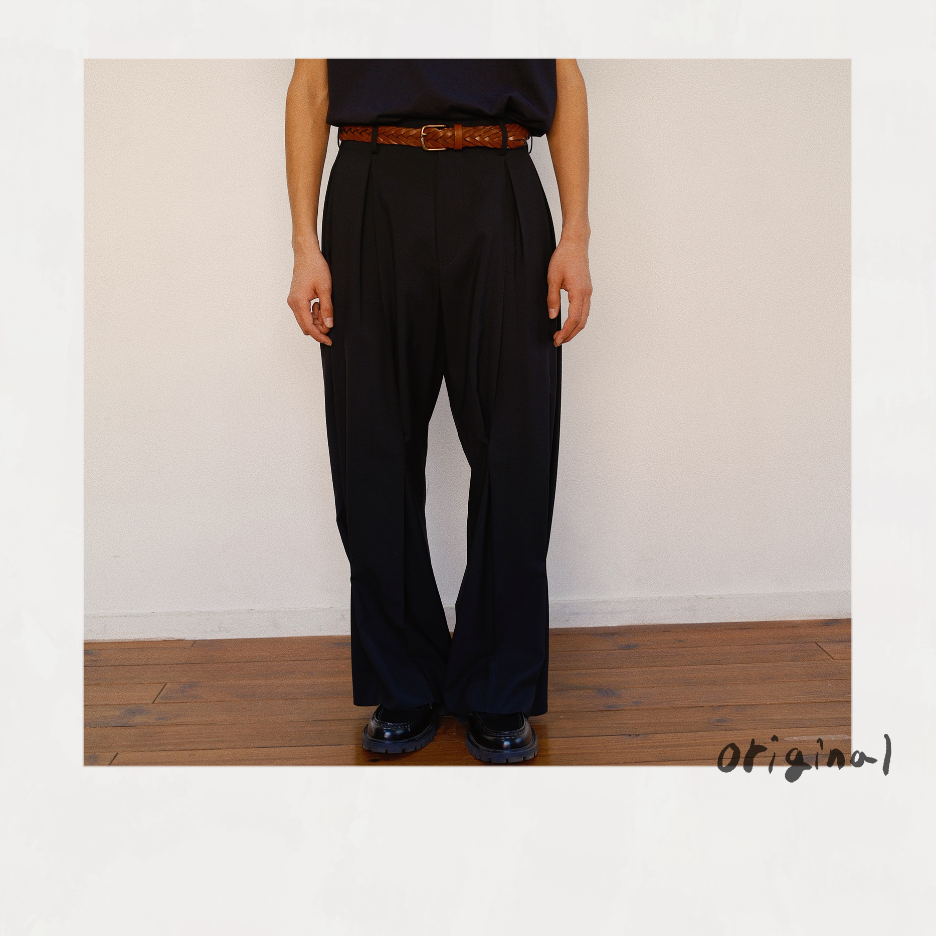 Pleated Dress Pants Black – EYE/KHOKI