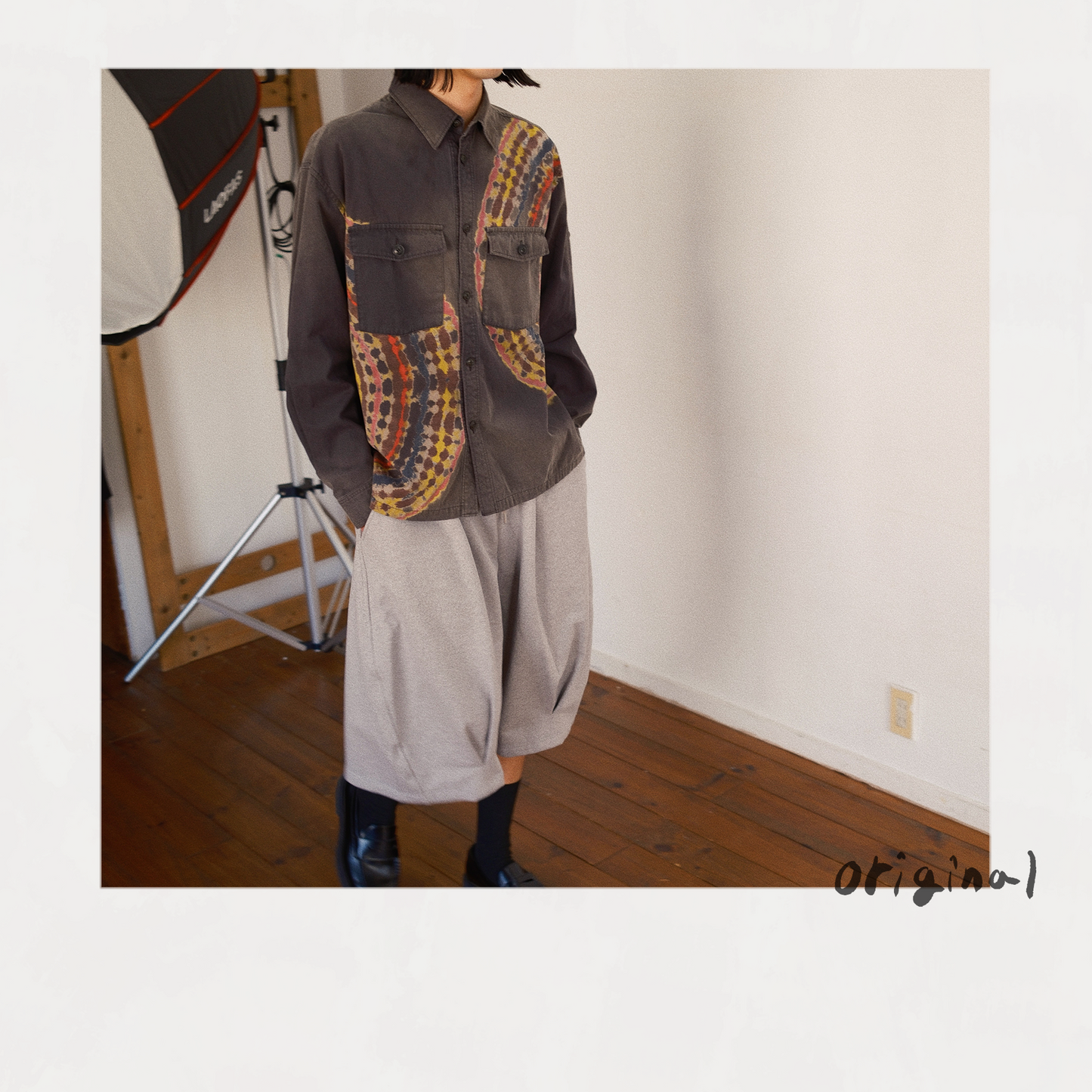 Tie-Dye Military Shirt  Black