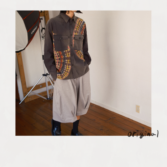 Tie-Dye Military Shirt  Black