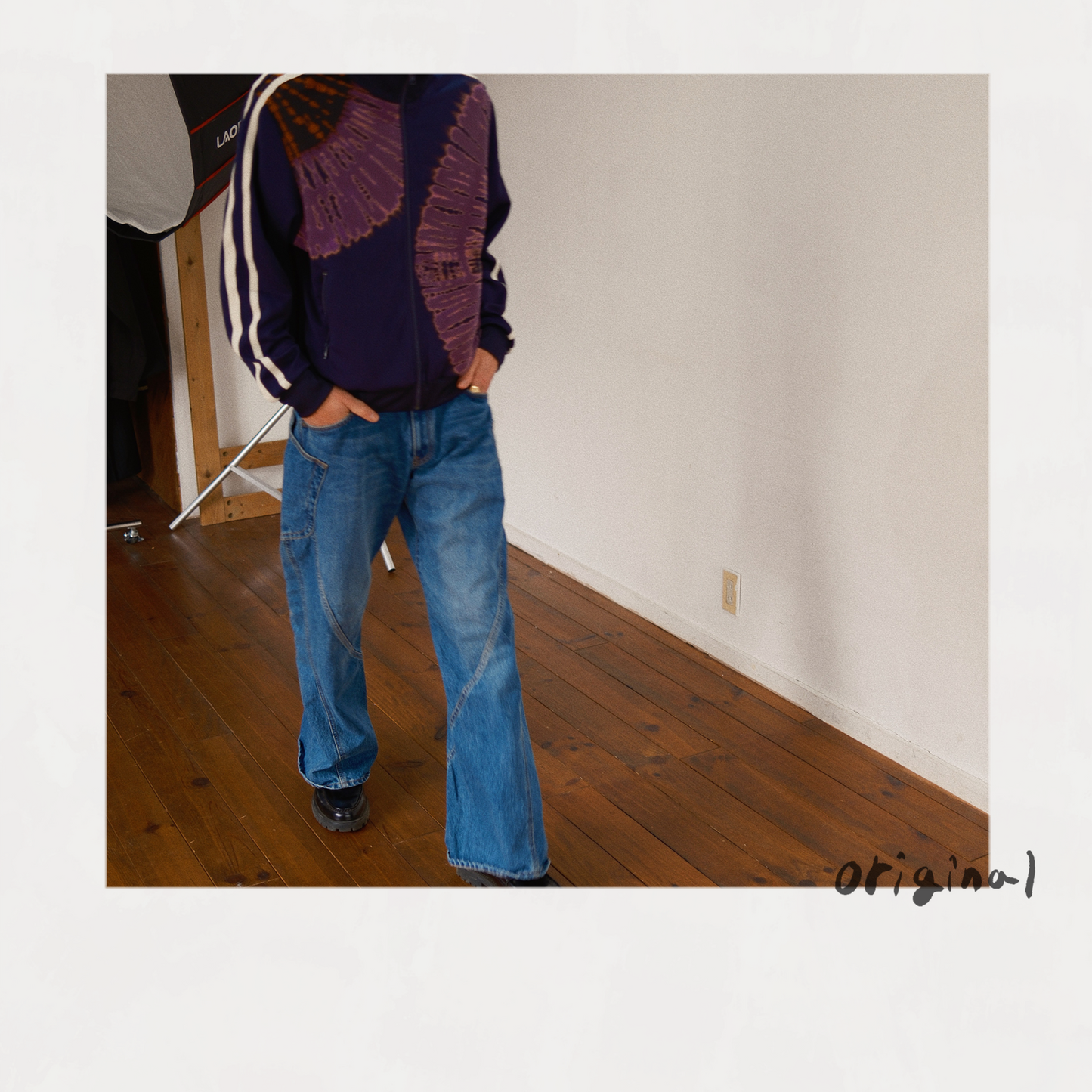 Tie-Dye Track Jacket  Navy