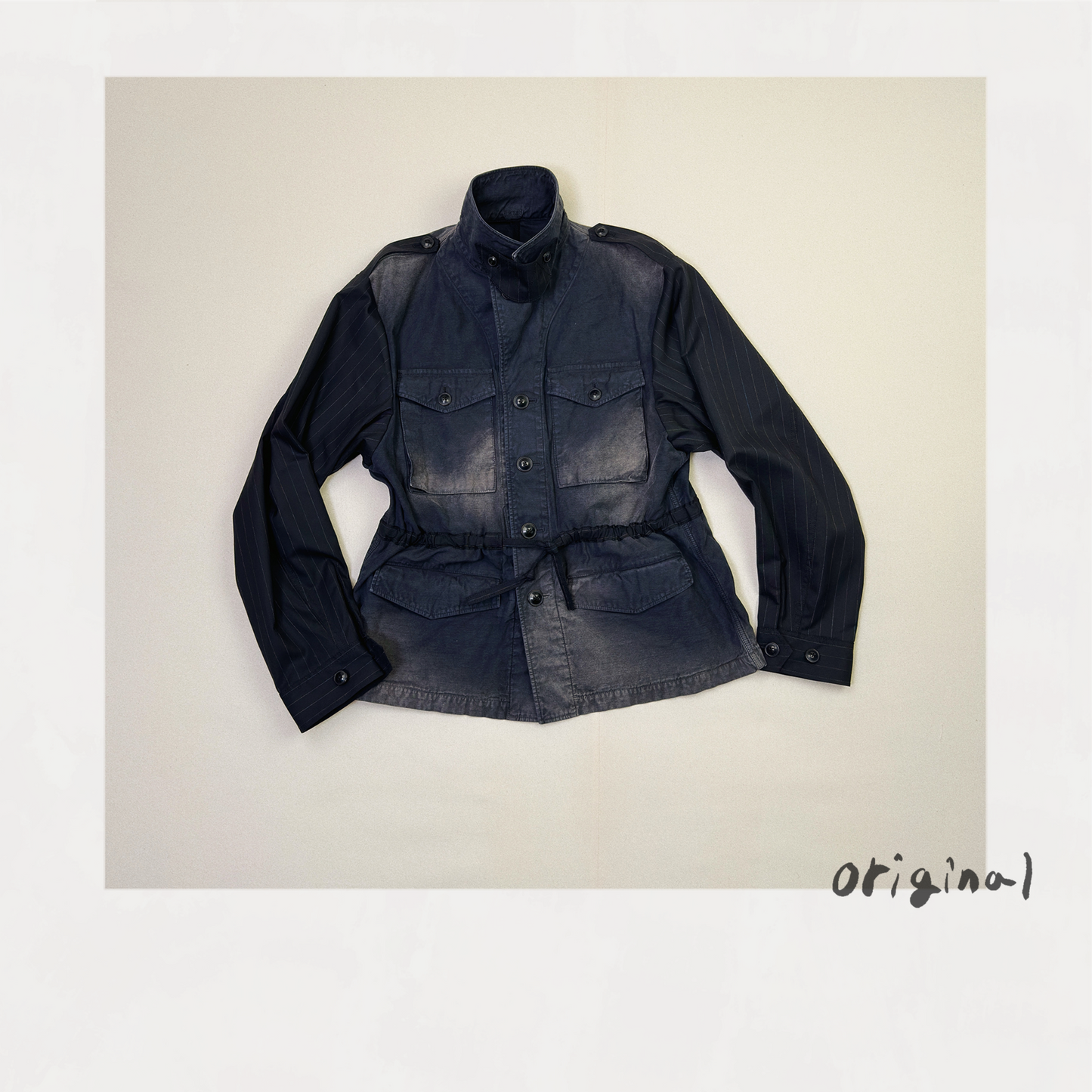 Combination Military Jacket Black