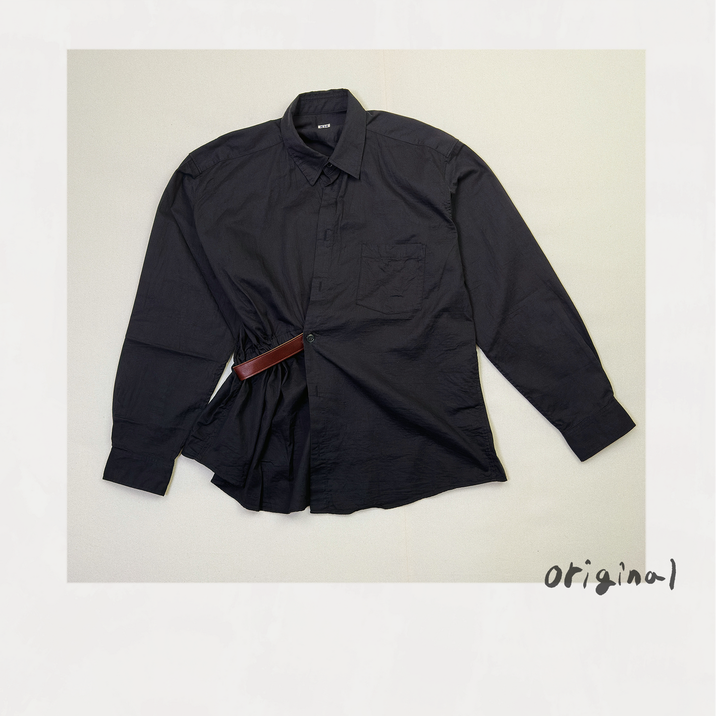 Asymmetric Shirt Balck