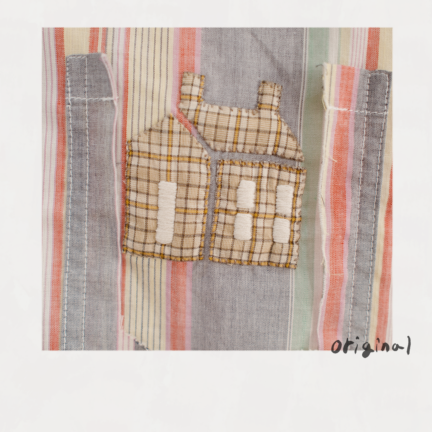 Hand-Embroidered Stripe Shirt  Black