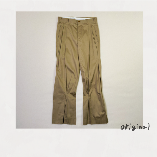 Pleated Chino Pants  Beige