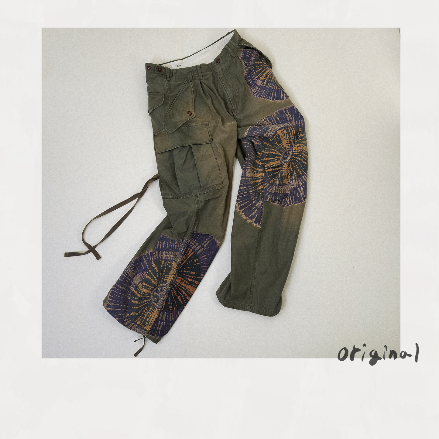 Tie-Dye Military Pants  Khaki