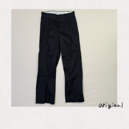 Pleated Chino Pants  Black