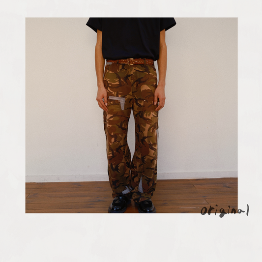 Patchworked Camo Pants　Black
