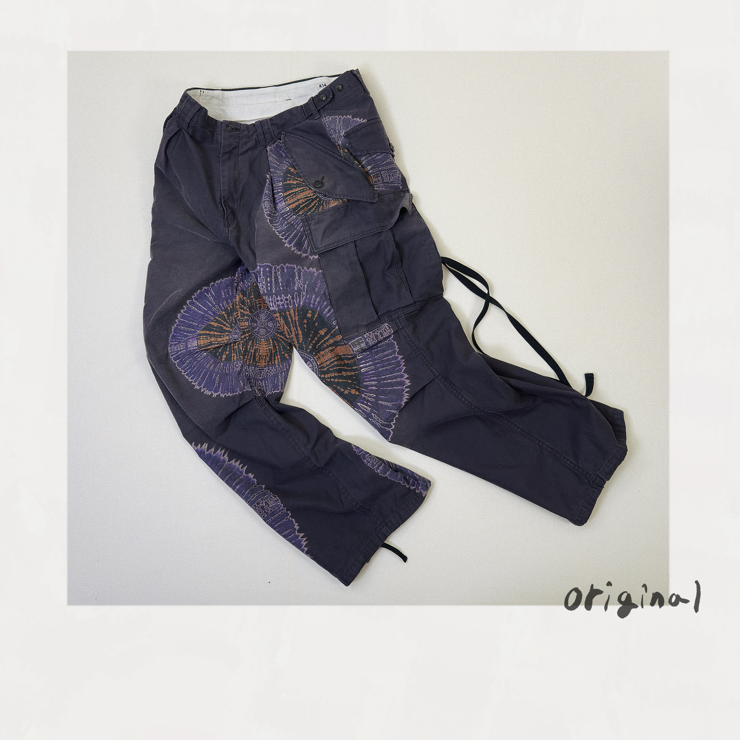 Tie-Dye Military Pants  Black