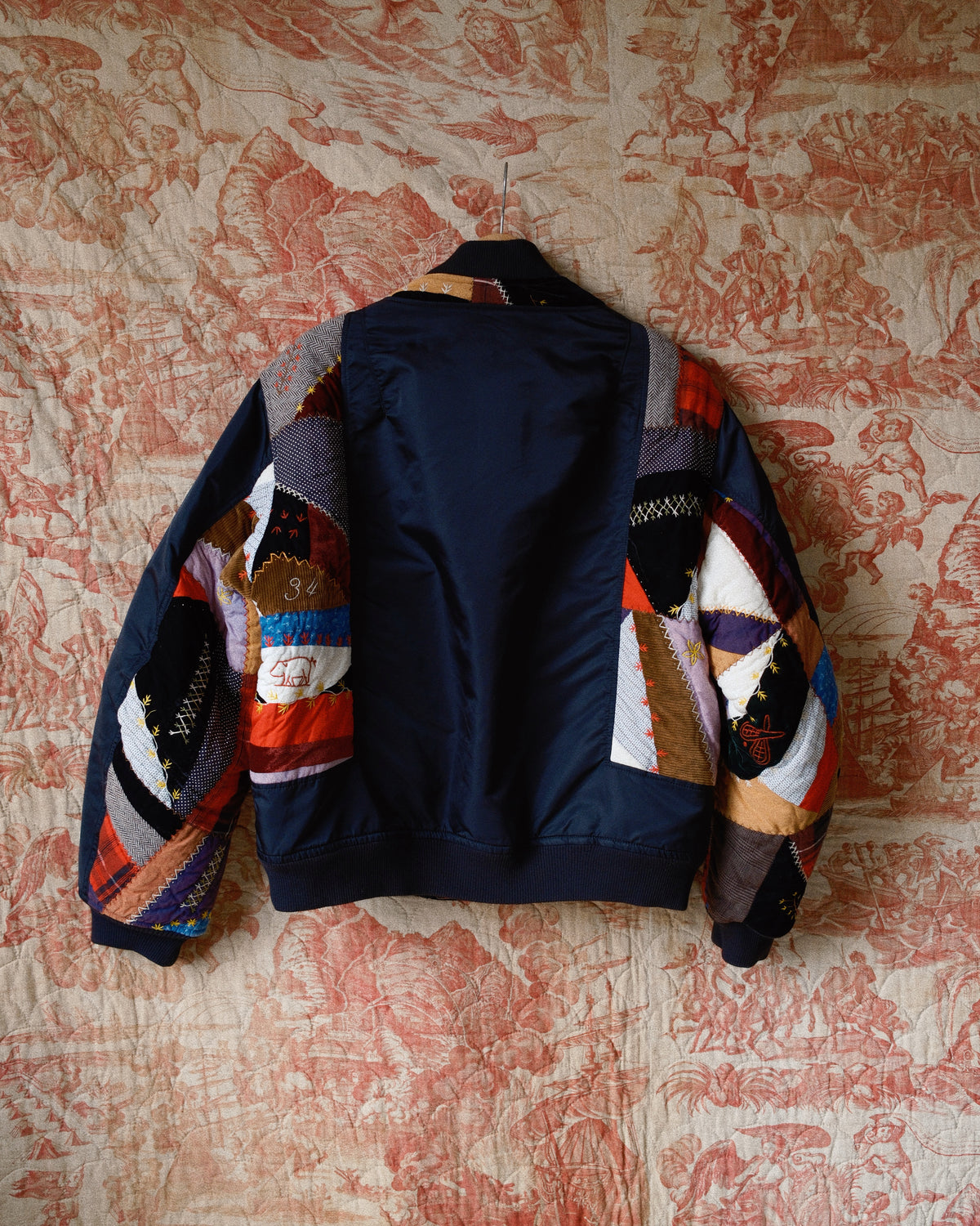 Quilt bomber jacket Black