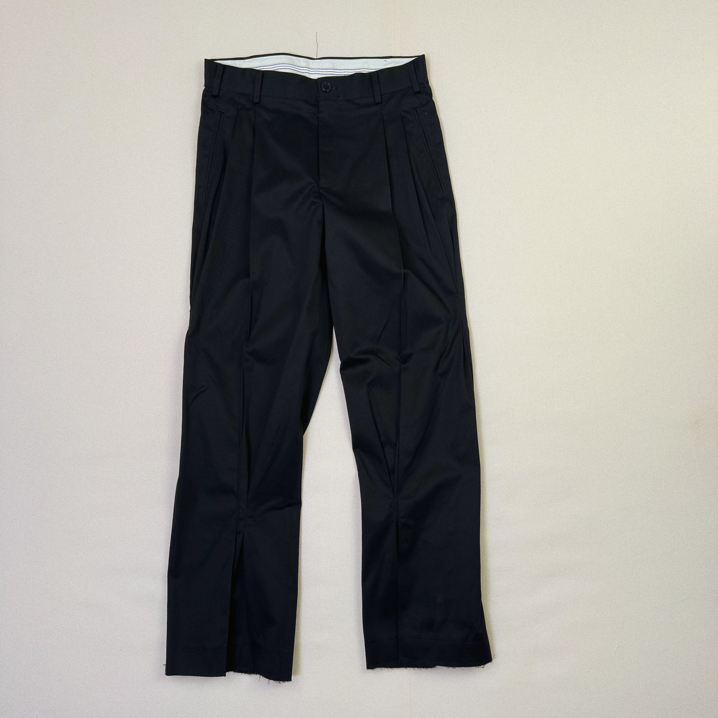 Pleated Chino Pants  Black