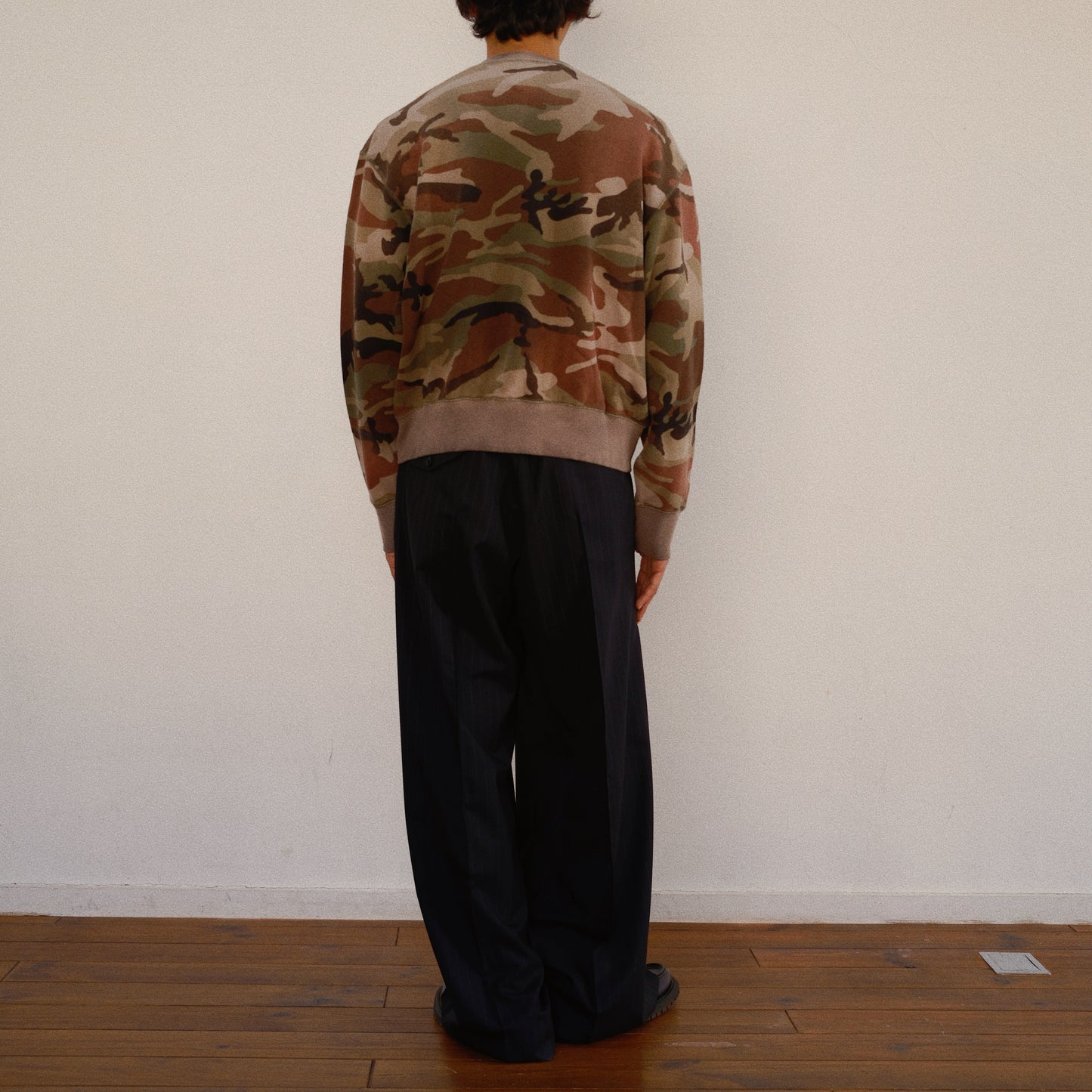 Camo Sweat Cardigan Black