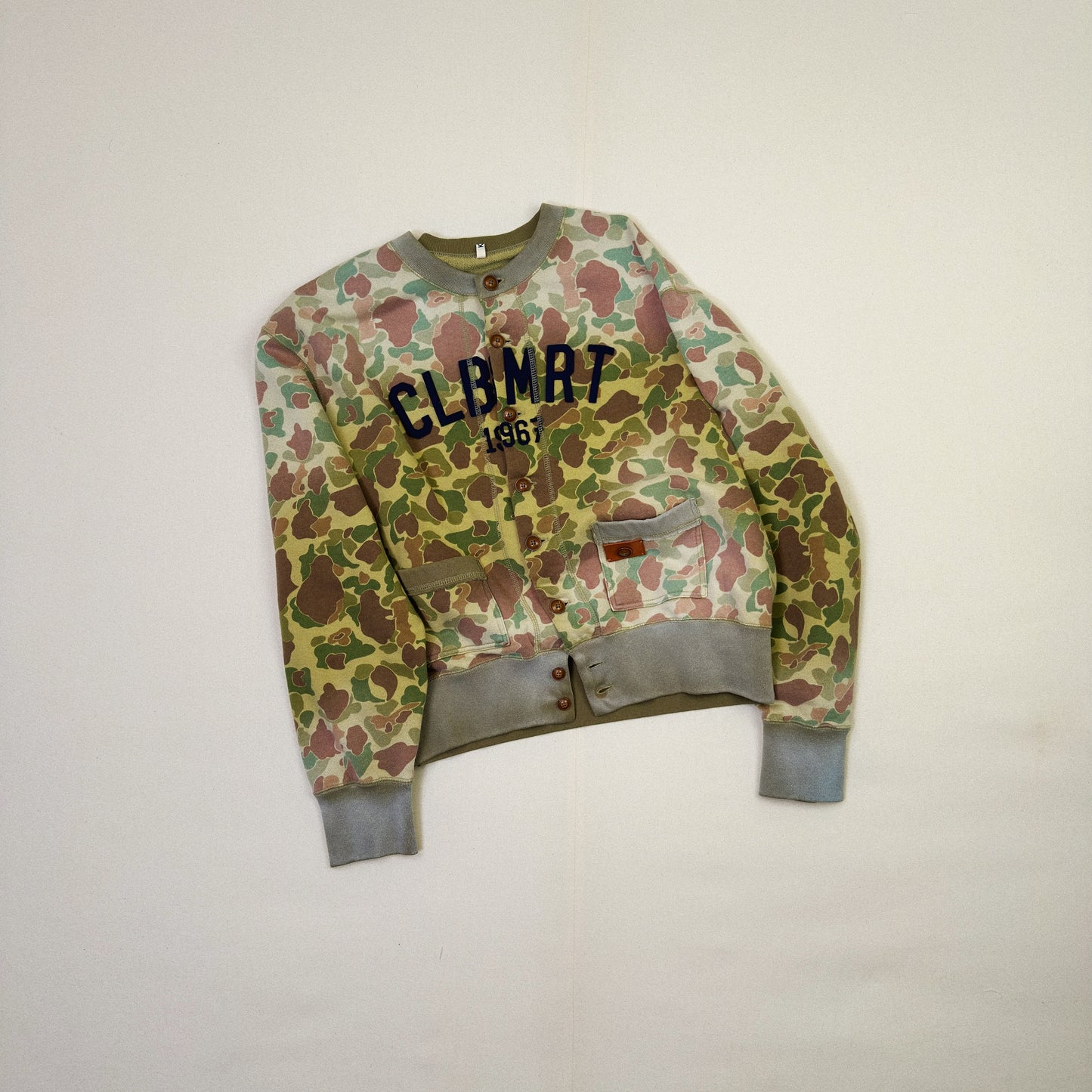 Camo Sweat Cardigan khaki