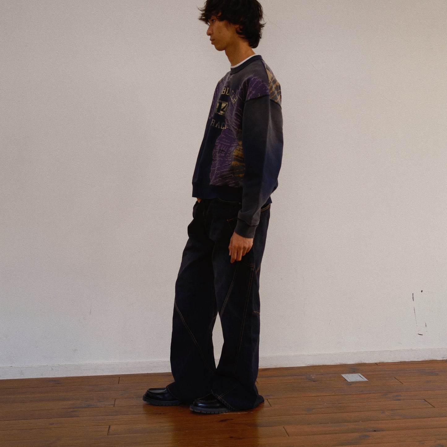 Tie-Dye Sweat Shirt Black