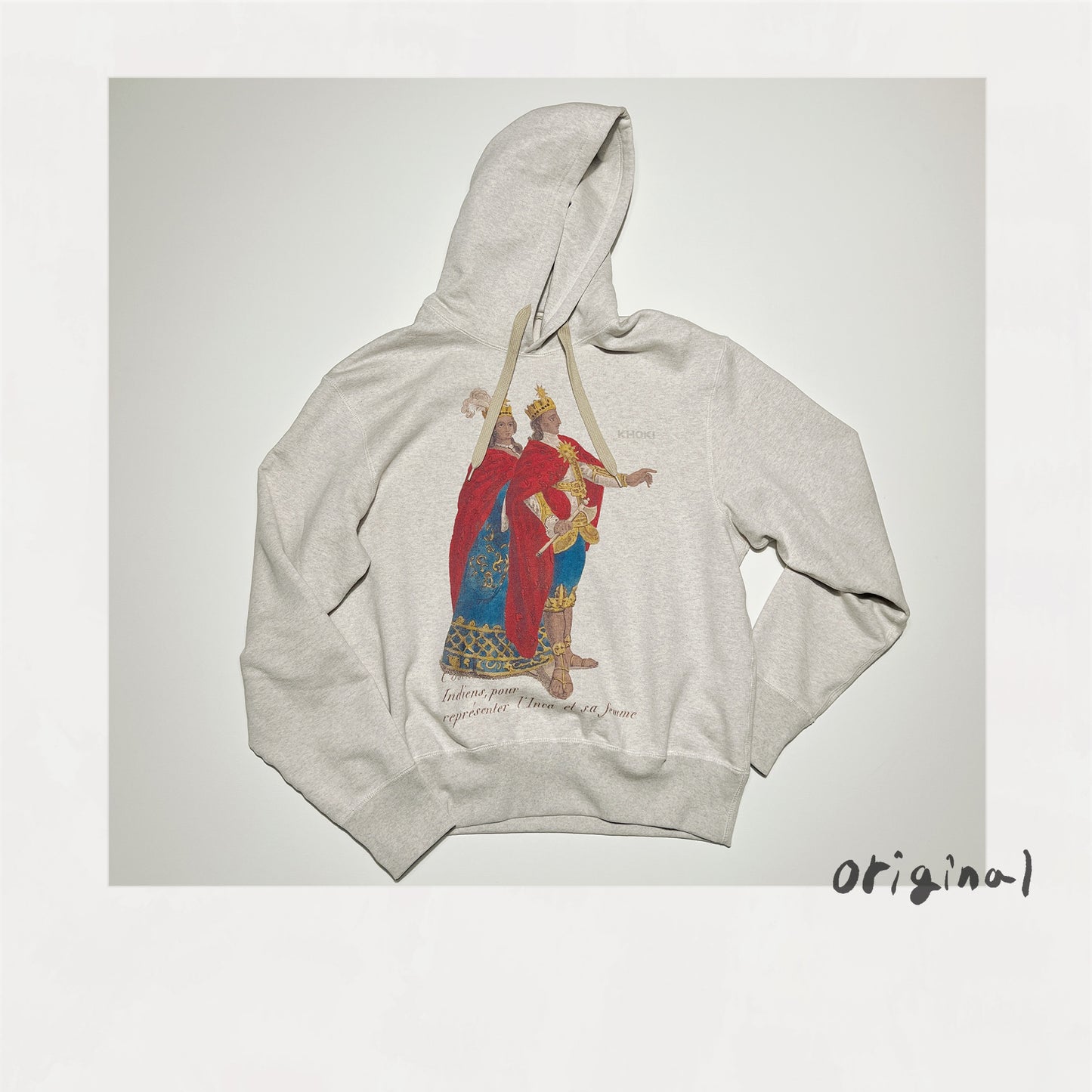 Graphic-print hoodie Oatmeal
