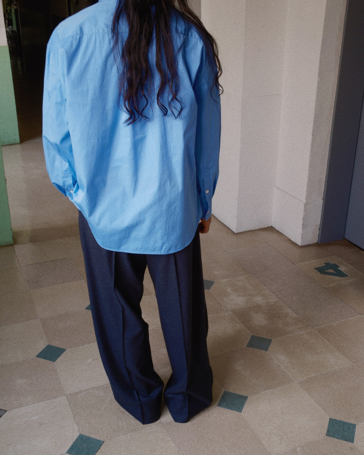 Washed Cotton Shirt Blue