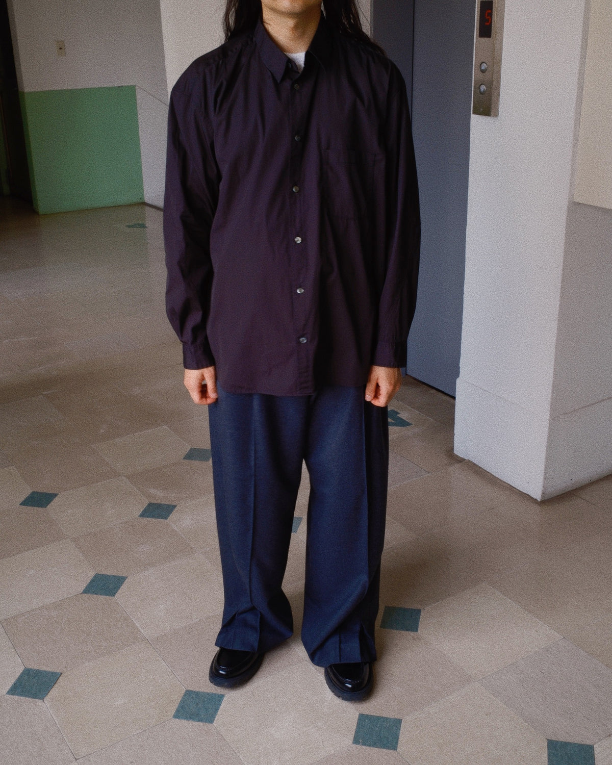Washed Cotton Shirt Black
