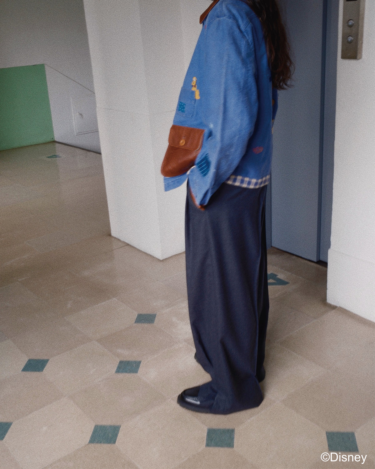 Vintage-finished work jacket  Blue