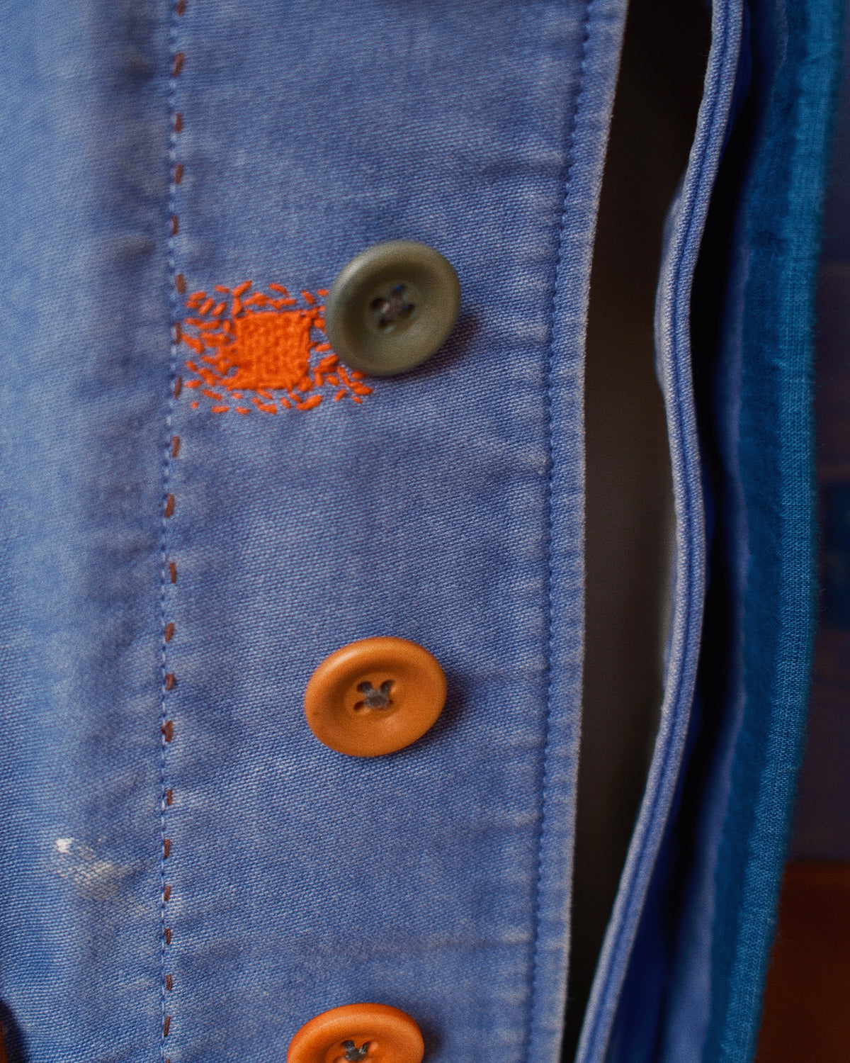 Vintage-finished work jacket  Blue
