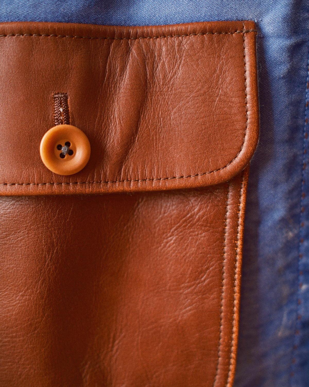 Vintage-finished work jacket  Blue