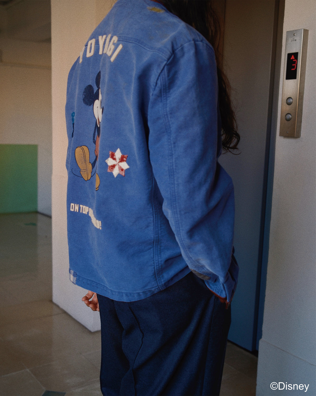 Vintage-finished work jacket  Blue