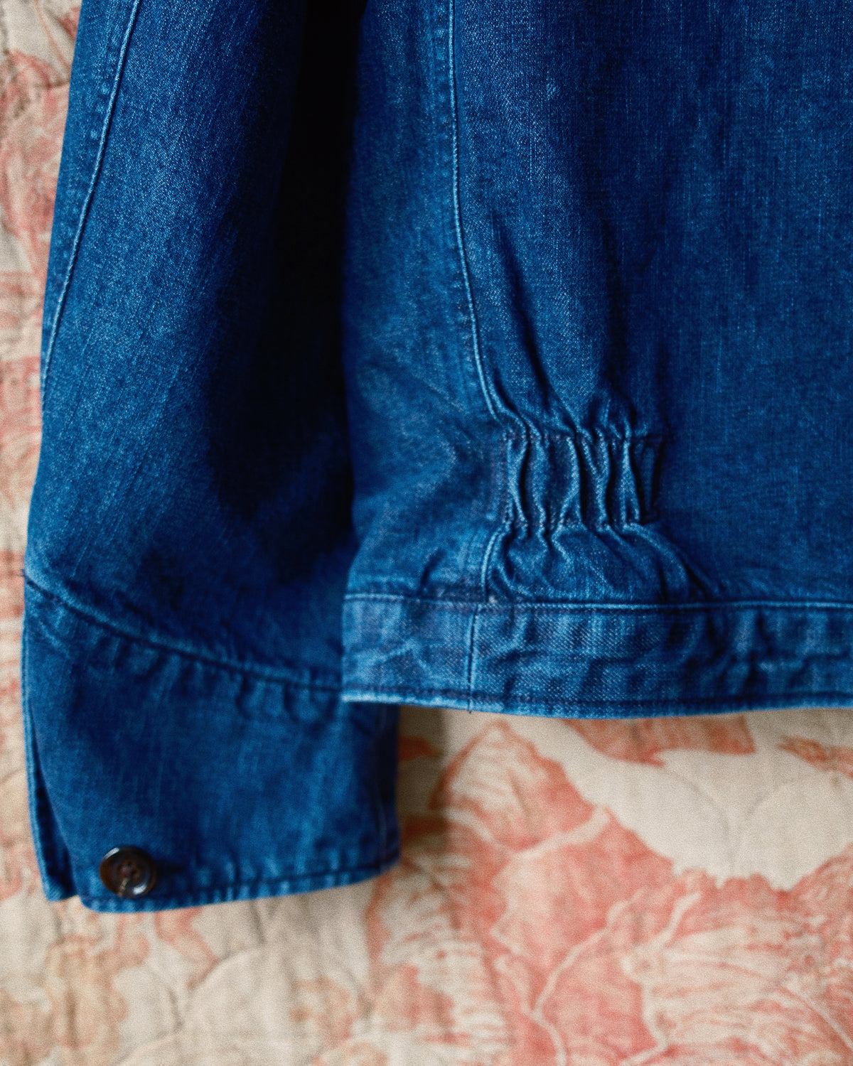 Faded Denim Zip Jacket