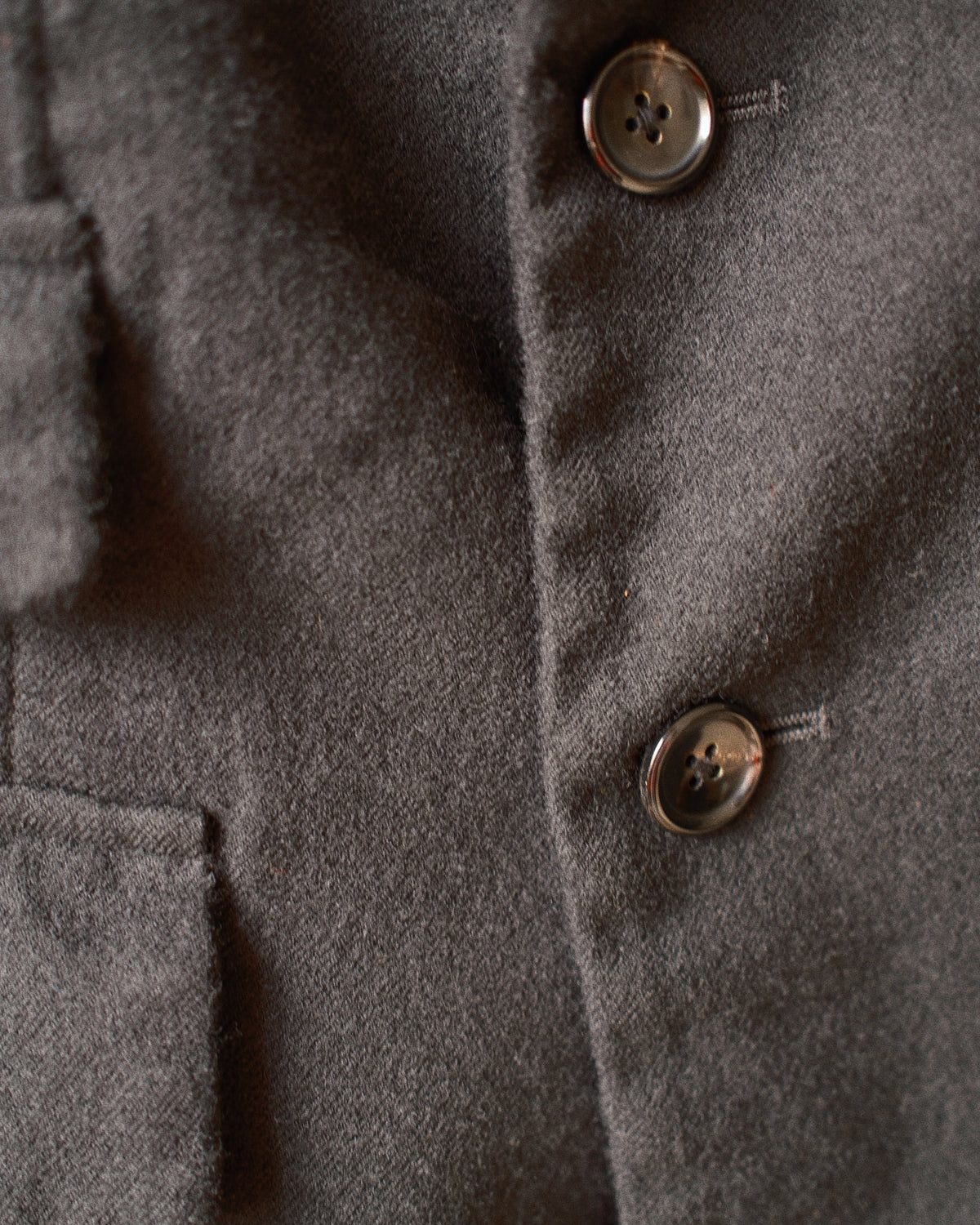 Combination boiled wool blazer Black