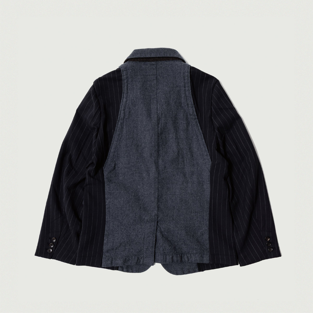 Combination boiled wool blazer Gray